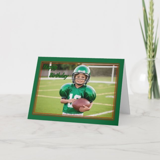 Football Jersey Boy's Birthday Card (Front)