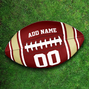 Football Jersey Burgundy Gold Personalised American Football