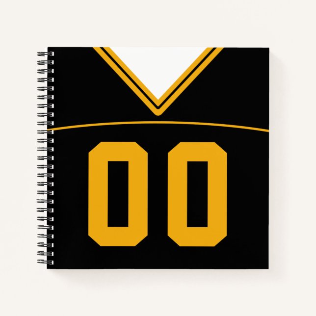 Football Jersey Custom Black & Gold  Notebook (Front)