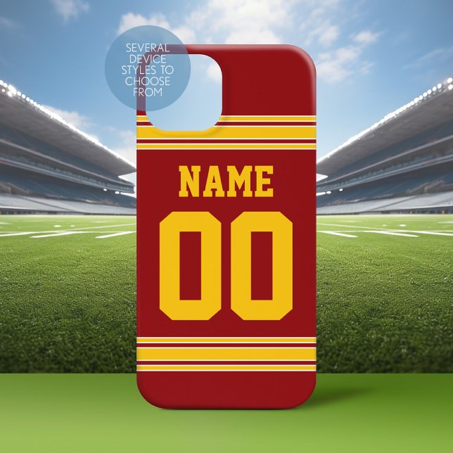 Football Jersey - Customise with Your Info Case-Mate iPhone Case (Personalized Phone Case with a Football Jersey Stripe Design)