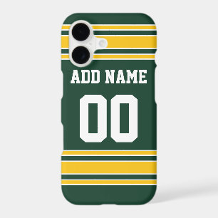 Football Jersey Green Gold Custom Name Number