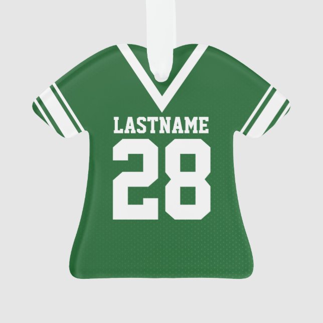 Football Jersey Green Uniform Ornament (Back)