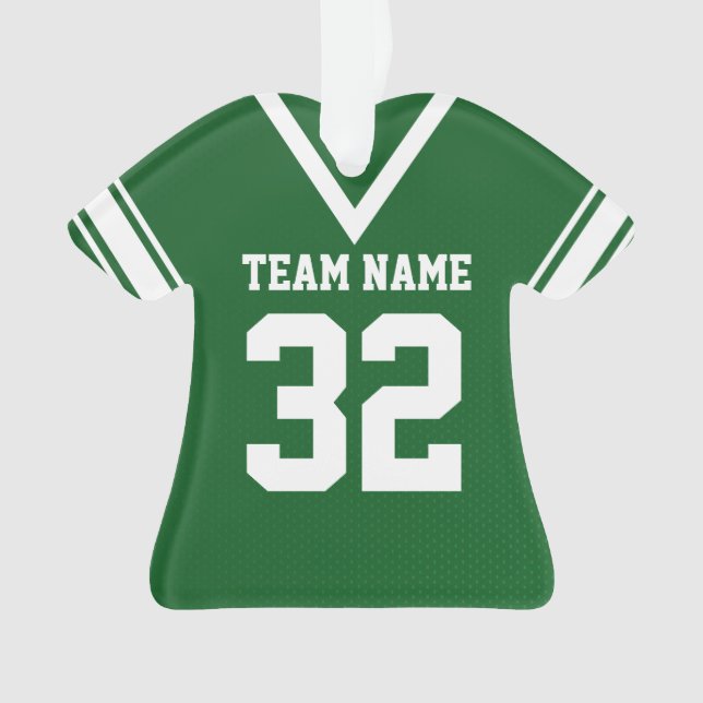 Football Jersey Green Uniform with Photo Ornament (Front)