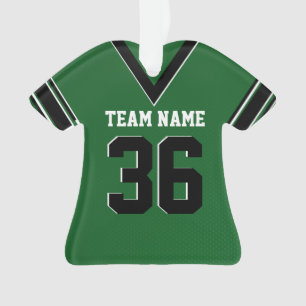 Football Jersey Green Uniform with Photo Ornament