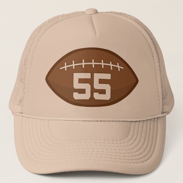 Football Jersey Number 55 Gift Idea Trucker Hat (Front)