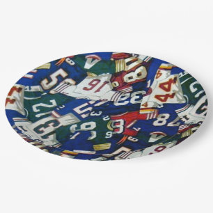 Football Jersey Pattern Paper Plates