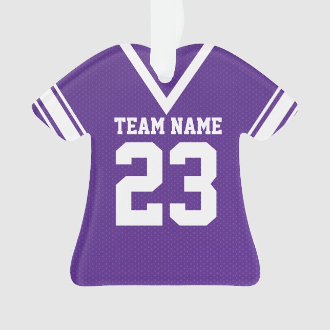 Football Jersey Purple Uniform Ornament (Front)