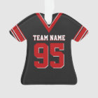 Football Jersey Red and Black Uniform with Number