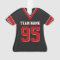 Football Jersey Red and Black Uniform with Number