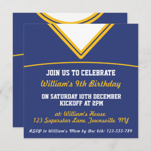 Football Jersey Themed Party Invite Template, LAX