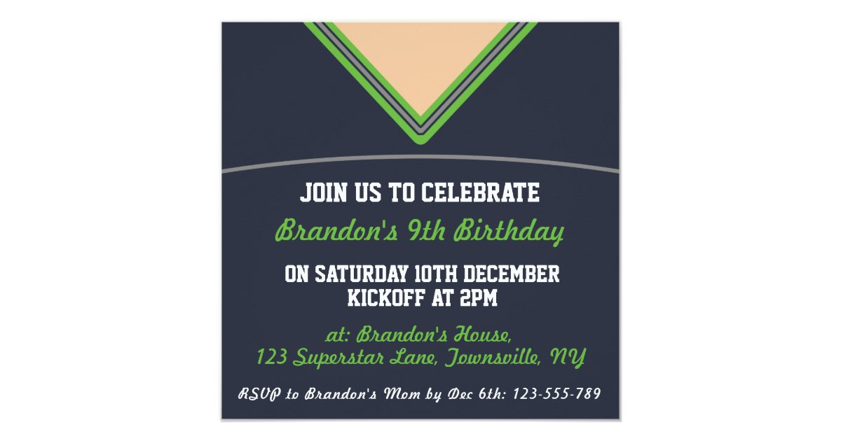 Football Jersey Themed Party Invite Template Lax Zazzle Co Uk