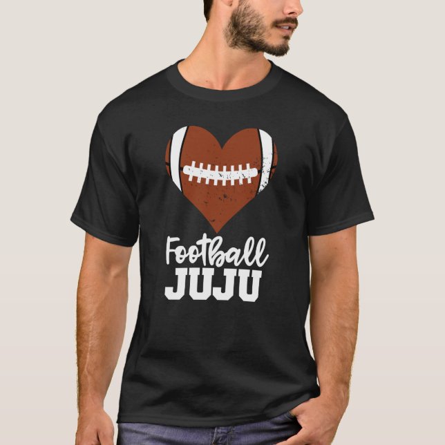 Football Juju Football Heart Grandma Juju T-Shirt (Front)