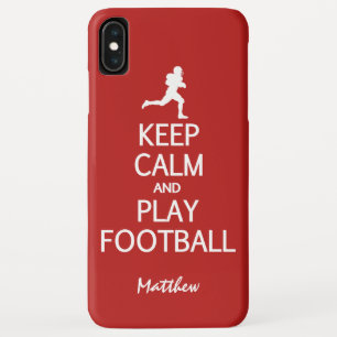 Football Keep Calm custom name & colour phone case
