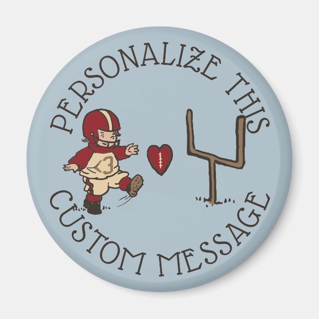 Football Kick Heart Magnet (Front)