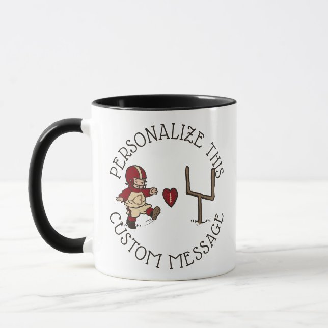 Football Kick Heart Mug (Left)