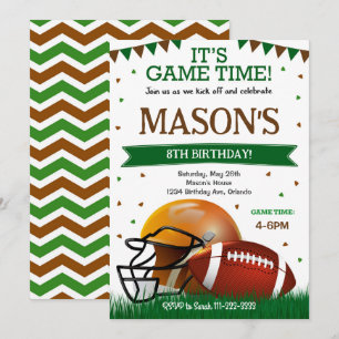 Football Kick Off Birthday Invitation