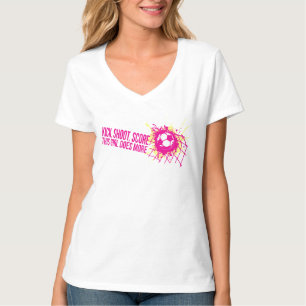 Football kick shoot score girls soccer t-shirt
