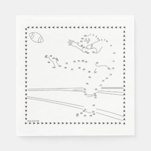 Football Kicker Connect The Dots Napkin