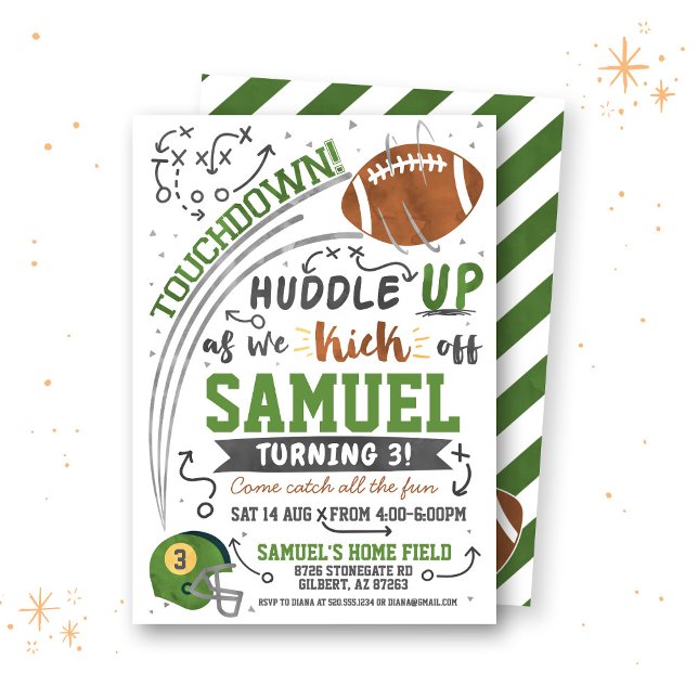 Football Kids Birthday Invitation (Creator Uploaded)