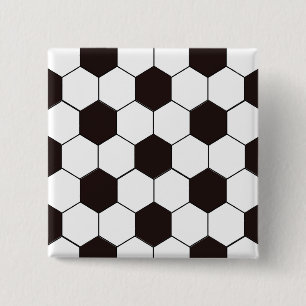 Football Kids Soccer pattern Footballer birthday 15 Cm Square Badge