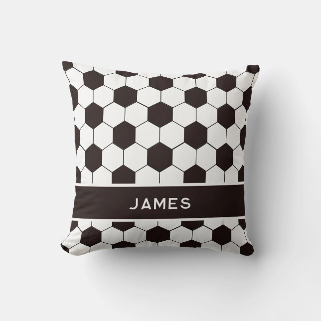 Football Kids Soccer pattern Footballer birthday Cushion (Front)