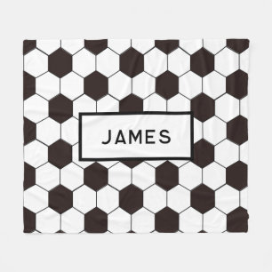 Football Kids Soccer pattern Footballer birthday Fleece Blanket