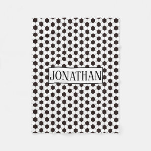 Football Kids Soccer pattern Footballer birthday Fleece Blanket