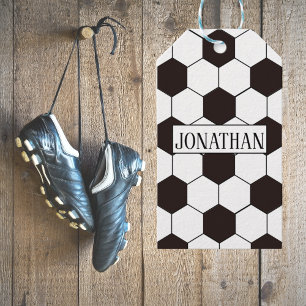 Football Kids Soccer pattern Footballer birthday Gift Tags