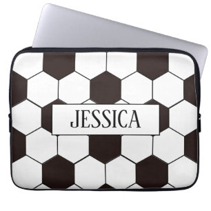 Football Kids Soccer pattern Footballer birthday Laptop Sleeve