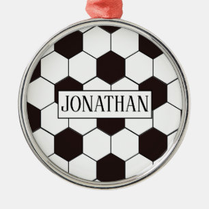 Football Kids Soccer pattern Footballer birthday Metal Tree Decoration