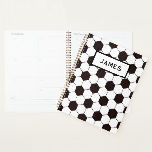 Football Kids Soccer pattern Footballer birthday Planner