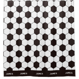 Football Kids Soccer pattern Footballer birthday Shower Curtain