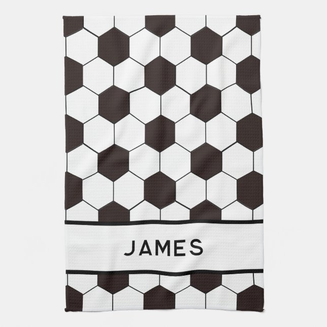 Football Kids Soccer pattern Footballer birthday Tea Towel (Vertical)