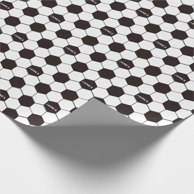 Football Kids Soccer pattern Footballer birthday Wrapping Paper (Corner)