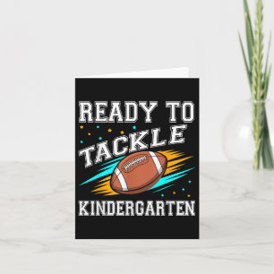Football Kindergarten First Day Of School Back To Card