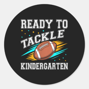 Football Kindergarten First Day Of School Back To Classic Round Sticker