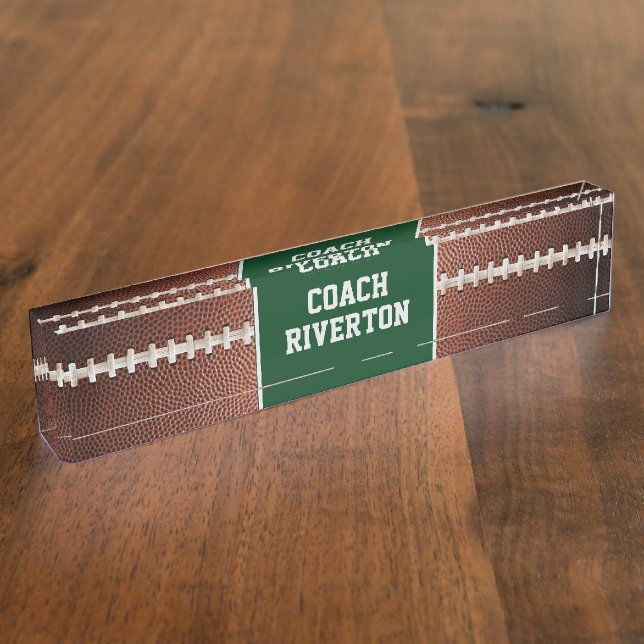 Football Laces Texture Background Nameplate (Side)