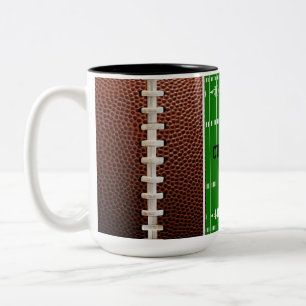Football Laces Texture Background Two-Tone Coffee Mug
