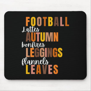 Football Lattes Autumn Bonfires Leggings Flannel L Mouse Mat