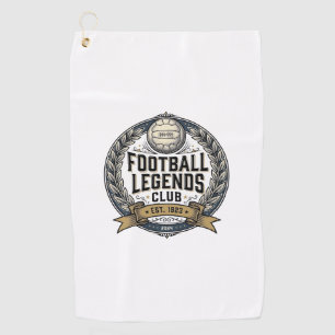 Football Legends Club Vintage Soccer Shirt Design_ Golf Towel