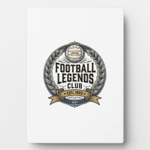 Football Legends Club Vintage Soccer Shirt Design_ Plaque