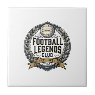 Football Legends Club Vintage Soccer Shirt Design_ Tile