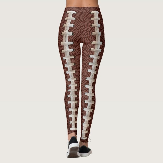 Football Leggings with Stiching on Front and Back (Back)