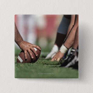 Football line of scrimmage 15 cm square badge