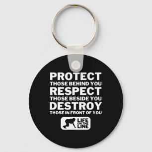 Football Lineman Design - Protect Key Ring