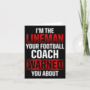 Football Lineman Hot Offensive Defensive Player  Card