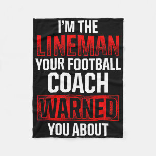 Football Lineman Hot Offensive Defensive Player  Fleece Blanket