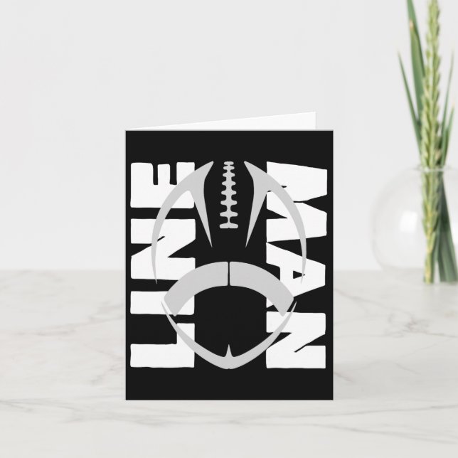 Football Lineman - Offensive Defensive Line  Card (Front)
