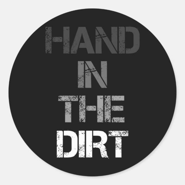 Football Lineman Shirts For Men Gloves Hand In The Classic Round Sticker (Front)