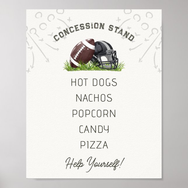 Football Little All Star Concession Stand Poster (Front)